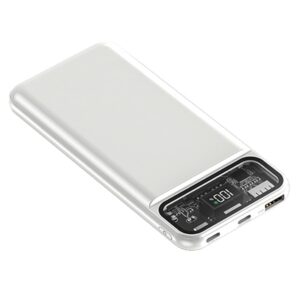 IKALL IKPB10 22.5W Fast Charging 10000 mAh Power Bank with Built-in 3-in-1 Cable, 4 Output Port, 3 Input Port and Digital Display (White)