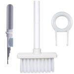 5-in-1 Multi-Function Laptop Cleaning Brush, Keyboard Cleaning kit, Gadget Cleaning kit, Gap Duster Key-Cap Puller, Suitable for Earbuds, Mobile, Laptop, Keyboard, Air pod Charging Case (White)