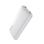 LAPCARE Pacer 10000mAh Power Bank 22.5W Fast Charging | Dual USB + Type-C Output | Compact Portable Charger with LED Indicator | Multi-Device Support (LOX-223) (White)