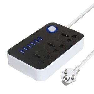 SHANIX IMPEX? Extension Boards with USB Charging Station Cord 6 Port USB with 3 Universal Sockets,17W Power-10 Amp,Individual Switch Control with Long Wire for Travel,Home,Laptop,Office,Multi