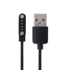 TROXXON Universal USB Cable,Watch Charger Firebolt Invincible Magnetic 4 pin,Watch Charger,4mm Adapter Length 45 cm for Smart Watch (Charge only),Black