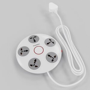 Crompton Powerbox Alpha C Round Extension Board with 5 Universal Sockets