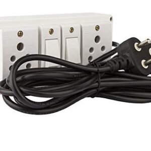 Heavy Duty PVC Extension Board 2 Socket and 2 Switch (2 Meters Wire)
