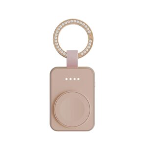 Walta Elite Buddy Watch Smartwatch Power Bank, 1000mAh, Wireless Charging, 3.3W Output, Compact & Portable, Multi-Protection, for Apple Watch & More (Rose Gold)