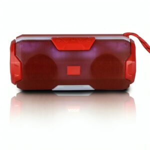 Portable Bluetooth Speaker with RGB LED Light, Hi-Fi Stereo, Built-in Mic, FM Radio, TF Card, USB, Hands Free Call