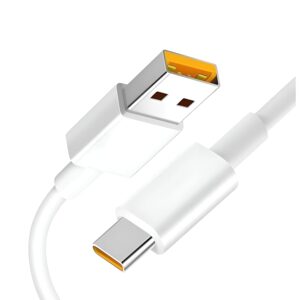 Original 100W Supervooc/Superdart Charging Cable USB to Type C Compatible With Realme 12pro plus/11pro plus/11/10/9 Pro/Narzo60 Pro/60/50 Pro/RealmeXt/Realme Xt 730G/Support 65Watt Dart Charger,White