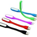 5 Pieces Mini USB LED Light Adjust Angle/Bendable Portable Flexible for Power Bank PC Laptop Notebook Computer Keyboard Outdoor Energy Saving Gift Night Book Reading Lamp (Multicolor)