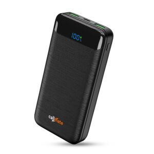 CALLMATE Chargemaster 200 Fast Charing 20000mAh Power Bank, 23W (2X QC3.0 USB Output & Type C PD), Power Delivery, Quick Charge for iPhone, Android & Other Devices (Lithium Polymer) (Black)