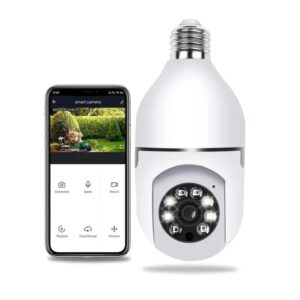 3MP WiFi Smart Bulb Camera | 360� Pan Tilt HD CCTV with View & Talk, Full Color Night Vision | Perfect for Home & Office Security