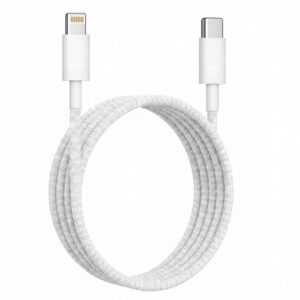 100W Apple-Certified Type C to Lightning Fast Charging Nylon Cable � PD 60W/100W High-Speed Data Sync Cord for Smartphones, Tablets & Laptops (MFi Certified, 1 Meter, Nylon)