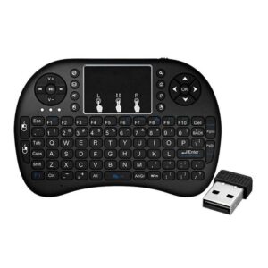 ROCKTECH R8 Wireless Mini Keyboard, LED Backlit 3-in-1 Remote Control, 2.4GHz USB Receiver, Rechargeable, Android TV Box, Smart TV, PC, Laptop, Gaming Console Compatible