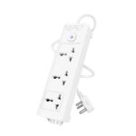 Cablet Extension Board 1.8 Meter Cable, 2500W 10A, 3 Universal Multi Plug Socket, Master Switch, 1.8 Mtr Heavy Duty Cord, LED Indicator, Power Strip for Home Office
