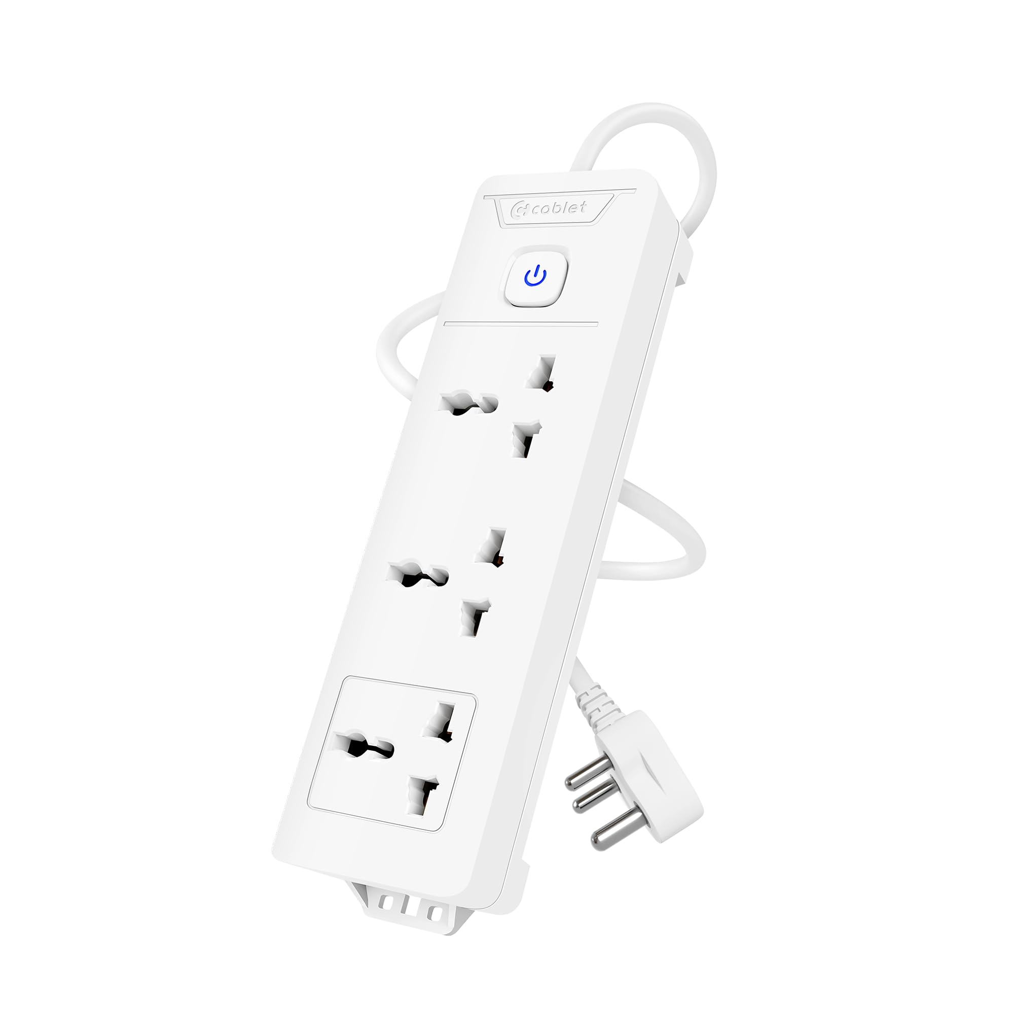 Cablet Extension Board 1.8 Meter Cable, 2500W 10A, 3 Universal Multi Plug Socket, Master Switch, 1.8 Mtr Heavy Duty Cord, LED Indicator, Power Strip for Home Office