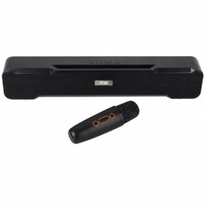 MZ (M51) Bluetooth Soundbar Speaker with Wireless Microphone, Karaoke System, Black