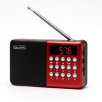 FM Radio with Bluetooth Speaker 6W-12 Hours | FM | Antenna | Type C-Charging | AUX, SD Card, USB Input | FM-615 | Red (Pack of 1)
