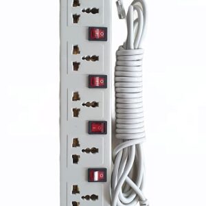 Risk Free 6 Switch Socket, Extension Board Spike Guard LED Indicator All Socket are Detachable, Surge Safe Indicator. Original Accessories. 5 AMP 6 Socket with Switch, 5 Yard Long Cable