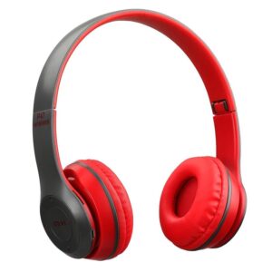P47 2024 New Headphone Wireless Sports with Microphone Bluetooth Headset (Red)