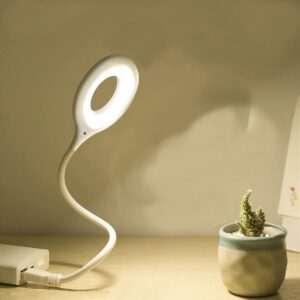 USB Intelligent Voice Control Night Light, Portable Desk Reading Lamp, Sound Sensor, Beside Lighting, Dimmable, 3 Color Changing