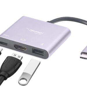 Nextech USB-C to 3-in-1 Multiport Dock � HDMI 4K, USB 3.0, 87W PD Charging Port, USB-C Hub for Laptop, MacBook, Smartphones, and Tablets