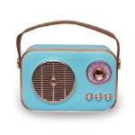 Vintage Bluetooth Wireless Speaker with Radio | Type-C Charging | 8H Battery Back-up | USB & AUX Input | Portable Home & Outdoor Speaker (Vintage-636-Blue)
