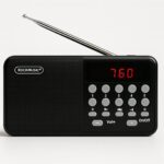 OTOOBESTPocket Blast FM Radio with Bluetooth Speaker with Powerful Sound,FM Recording, Antenna, 6w-12 Hours (Type-C Charging) and Number Pad (AUX, SD Card, USB Input) (FM- 615 Black)