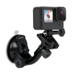 Suction Cup Mount Compatible with Gopro Hero (2018), Fusion, Hero 7, 6, 5, 4, Session, 3+, 3, 2, 1 Cameras; Perfect for Car Windshield and Window