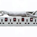 6+6 Switch Board Extension with Switch, Extension Cords, Extension Board with Long Wire, Extension Board for Computer, Surge Protectors, Switch Board Organizer 5 YARDS/12F,White