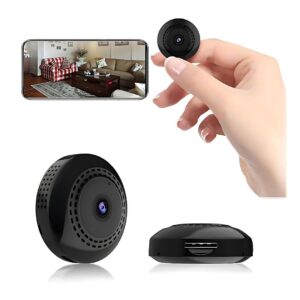 Zinzo 1080p Surveillance Kids Home,Kitchen,Balcony Security WiFi Mini Camera System Wireless Camera Live Stream Night Vision IP Wireless Audio Video Camera for Home Offices Security (Mini Magnet)