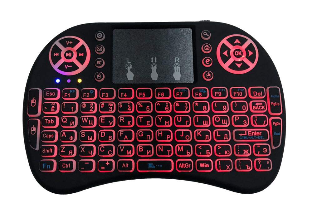 Tobo Wireless Mini Keyboard Multi-Media Portable Handheld Keyboard with Touch pad Mouse-(TD-621KM-03)