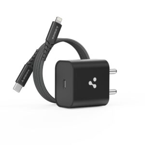 Ambrane 20W Mobile Charger Adapter with Lightning Cable || Fast Charging for Android, iPhone 14/13,13/12/11/X & Pro, Max Series & Other Type C Enabled Devices, PD Technology, BIS Certified (Raap M20)
