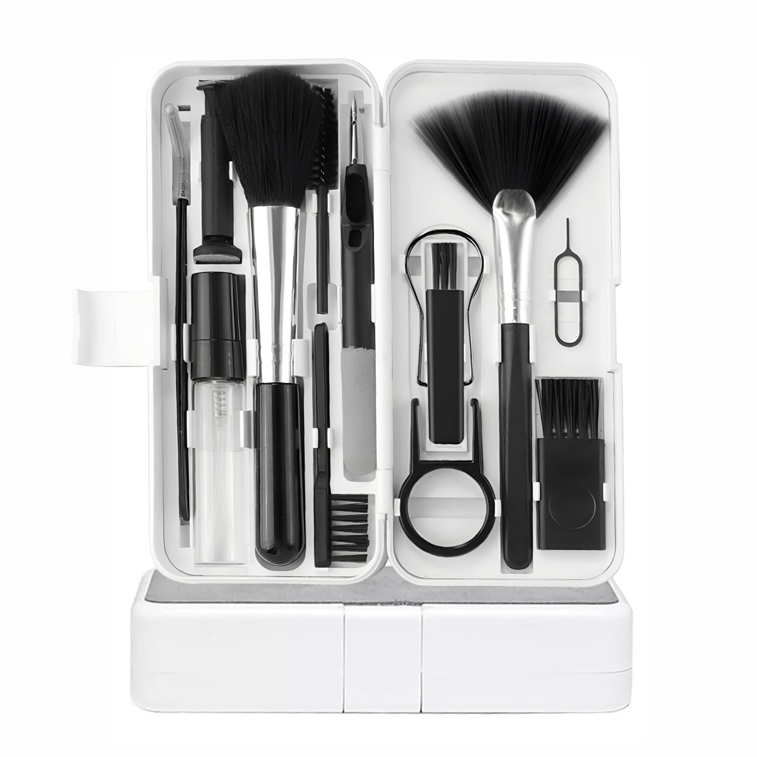 Humble 18 in 1 Smart Gadget Cleaning Kit � All-in-One Screen & Keyboard Cleaner with Cleaning Pen, Spray, Microfiber Cloth, Key Puller & Brushes for Smartphones, Tablets, Laptops, PC's & More (White)