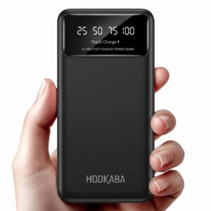 Hookaba 10000mAh Power Bank 22W Fast Charge | Slim Portable Powerbank for Apple & Android | Type-C PD Fast Charging Mobile | Best Powerbank for Travel & Daily Use