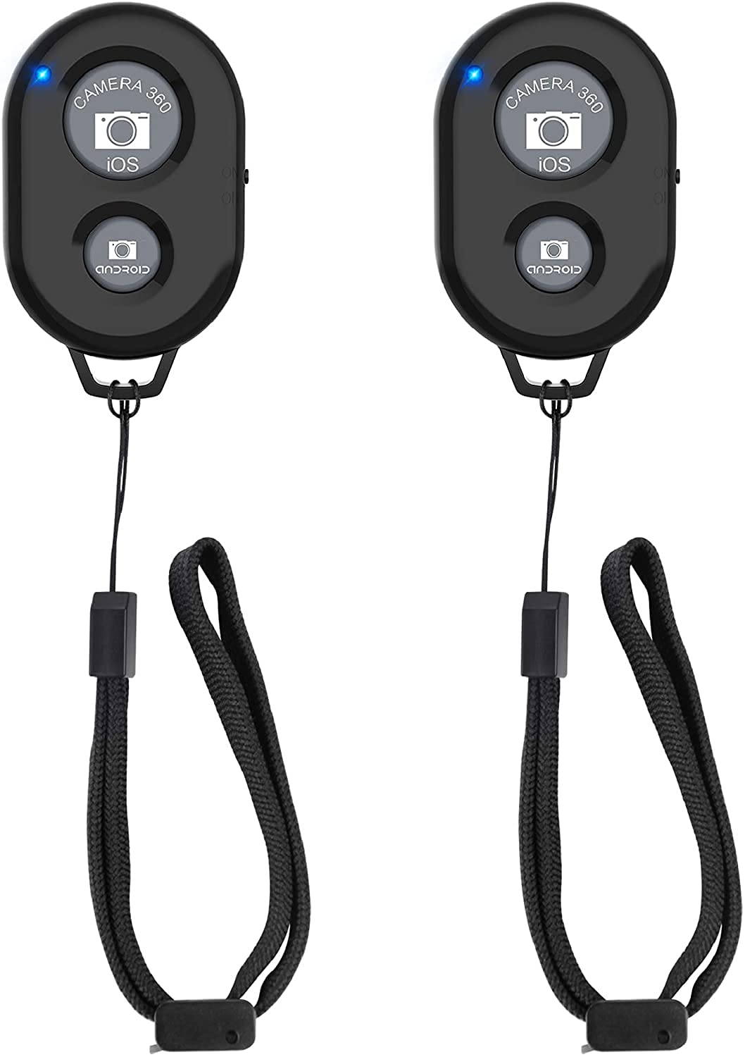 Bluetooth Camera Remote Shutter for Smartphones (2 Pack), zttopo Wireless Camera Remote Control Compatible with iPhone/Android Cell Phone - Create Amazing Photos and Selfies, Wrist Strap Included