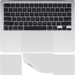 3 Pc's TrackPad (TouchPad) & PalmRest Clear TPU Skin Protector Compatible With Macbook Air 13.6 Inch (M2, M3, M4 Chip 2022-2025) Models : A2681 A3113 A3240