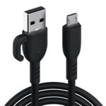 Portronics Konnect Core 3 USB-A to Micro Fast Charging Cable for Smartphones,Tablets, Speakers, Laptops & Other Micro USB Devices,Inbuilt Cable Management Hook,3.0A Max Output,Fast Data Sync(Black)
