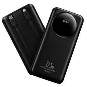 Inear 10000mAh Power Bank | 22.5W Fast Charging | Digital Display with 2 in 1 Cable | Fast Charge Compatible for All Smartphone