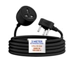 Embox 10A Single Socket Extension Board-Heavy Duty Male to Female Power Extension Cord-2500W Wire Extender for Indoor Outdoor Use-3Pin Single Plug Extension Cable