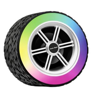S157 Vehicle Series Wireless Bluetooth Speaker with RGB Light | Tyre Design Portable Speaker with TWS Function | FM Radio USB and TF Card Support Rechargeable Battery for Travel Home Outdoor
