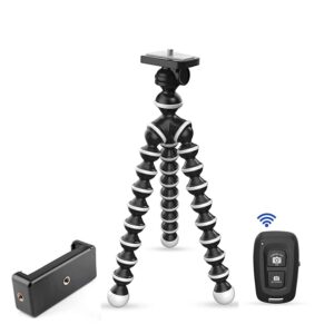 Digitek DTR 260 GT Gorilla Tripod, 33cm (13 Inch) Flexible Mini Tripod for Mobile Phones, Phone Mount & Remote, Flexible Gorilla Stand for Action & Point-and-Shoot