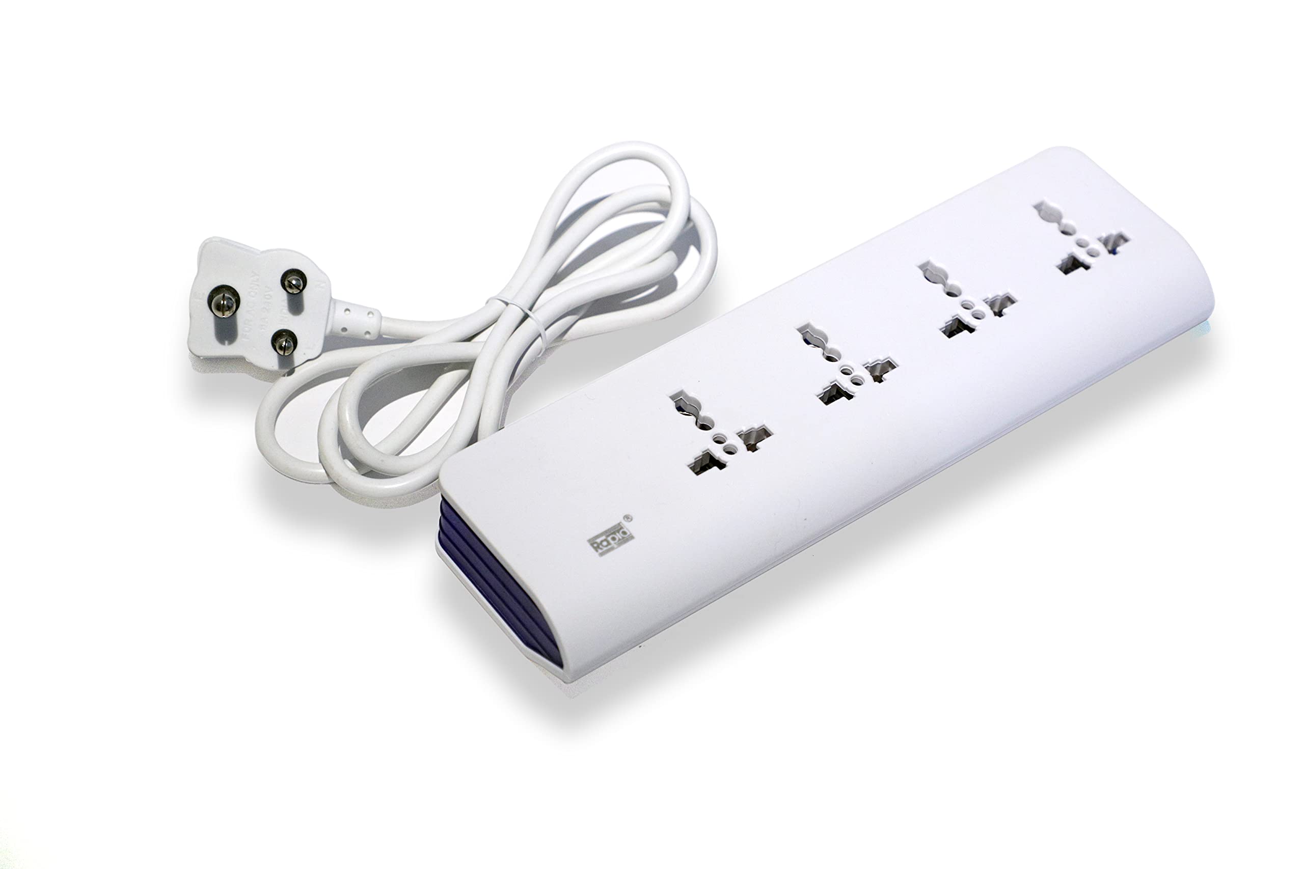 RAPID Extension Board with 3 Pin 4 Meter Heavy Duty Cord, 4 Socket, Supply Indicator & Durable Polycarbonate Body (R954)