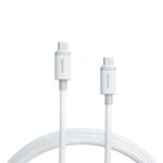 Lifelong Electronics 60W PD USB Type C to Type C Fast Charging Cable | High Speed Data Cable | Nylon Braided, Transparent PVC Case & Tangle Free | iPhone 16/15/14, Android, Laptop, Tablet etc. | 1.25M