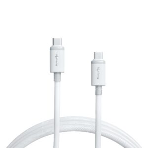 Lifelong Electronics 60W PD USB Type C to Type C Fast Charging Cable | High Speed Data Cable | Nylon Braided, Transparent PVC Case & Tangle Free | iPhone 16/15/14, Android, Laptop, Tablet etc. | 1.25M