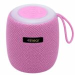inear POP 5W Bluetooth Speakers Portable Wireless Mini Speaker with TWS, LED Light, FM Radio, USB, TF Card, 800mAh Battery, Compact Speaker for Mobile, Laptop, Tablet, Travel, Outdoor (Pink, 5 watt)