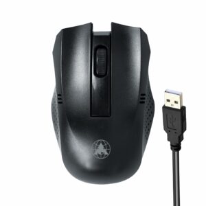 ProDot USB Plug & Play Ergonomic Wired Mouse I High Resolution 1000 DPI Optical Sensor I 5M Key Press Life & Clickable Scroll Wheel I 1 Year Warranty I Compatible with Windows, iOS, Linux