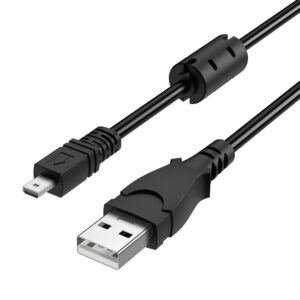 Camera Cable for Nikon Coolpix L D P Series, UC-E6 E16 E17 Compatible, 2-in-1 Data Transfer and Charging Cord for Nikon D3300 D750 D5300 D7200 D3200 L340 S9100 L830 L810 L32 A10 P520, Panasonic LUMIX