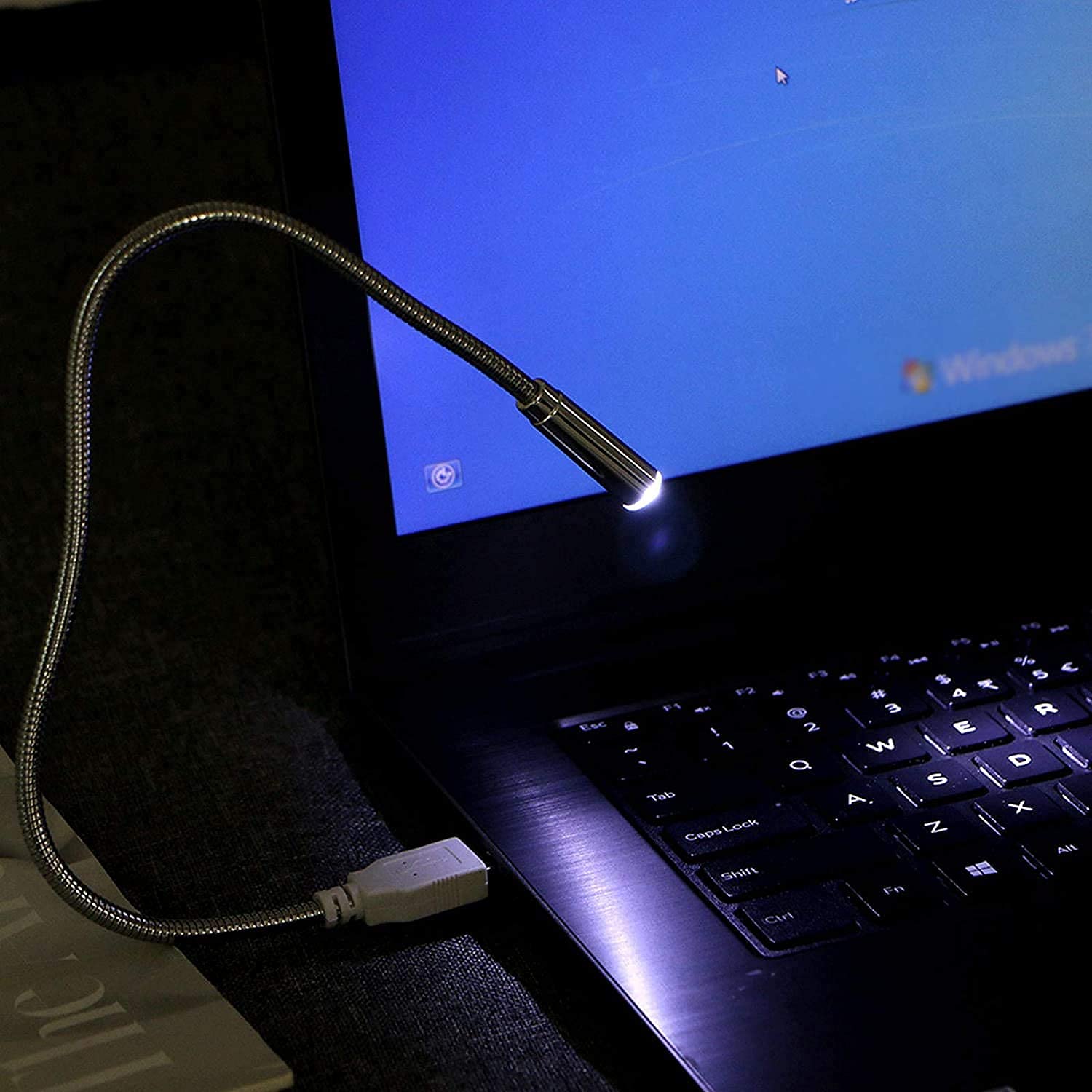 BKN� Metal Flexible USB LED Night Light Desk Lamp for Laptop Desktop PC Powerbank Keyboard Help Light Children Eye Protection
