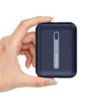 Muvtech Zip 10 Pocket Size 10000mAh Mini Power Bank, 22.5W Fast Charging, Dual Output USB-A & Type-C Ports, Compact Pocket Size, LED Indicators, Travel Friendly, Portable (Blue)
