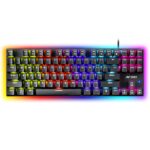 Ant Esports Scorpion MK20 Wired 75% Mechanical Gaming Keyboard, 87 Keys Compact TKL Wired Linear Red Switches Detachable USB RGB Backlight Keyboard