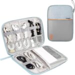 LIGHTNIING HAMMERZ Electronics Accessories Organizer Bag, Universal Travel Gadget Wires Organizer Bag for Cables, Plug and More, Fits for Pad Phone Charger Hard Disk (Slim Shape Grey)
