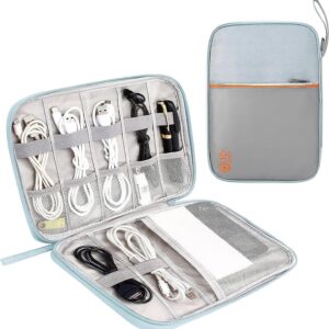 LIGHTNIING HAMMERZ Electronics Accessories Organizer Bag, Universal Travel Gadget Wires Organizer Bag for Cables, Plug and More, Fits for Pad Phone Charger Hard Disk (Slim Shape Grey)